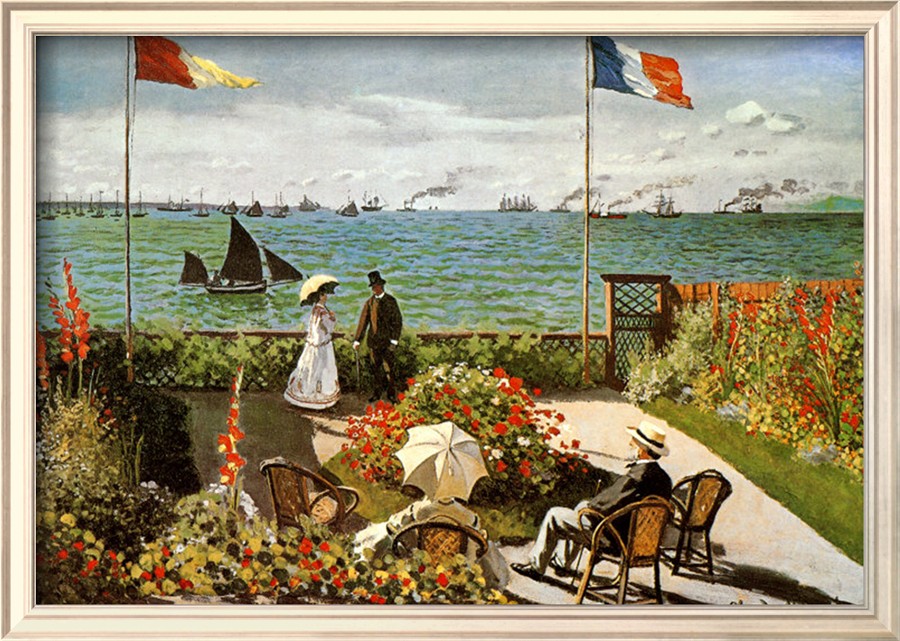 Balcony On The Sea At Saint Adresse-Claude Monet Painting